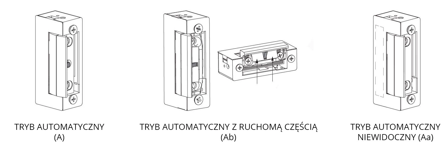 Elektrozaczepy - automatyczne tryby pracy